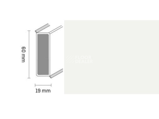 Плинтус Широкий плинтус Cubu flex life XL 60/19 5012 Белый фото 1 | FLOORDEALER